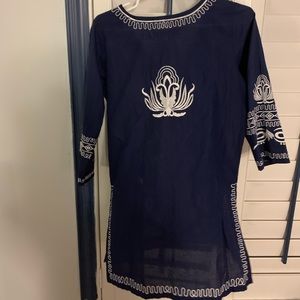 NWOT bohemian long top or short dress/coverup